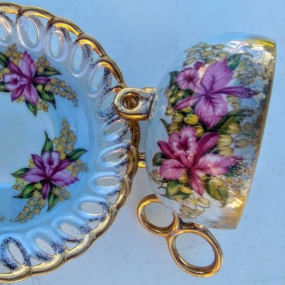 L.M. Royal Halsey very fine china cup & saucer set - Picture 5 of 10